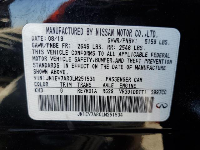 2020 INFINITI Q50 PURE JN1EV7AR0LM251534