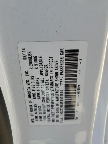 2015 HONDA ACCORD EXL - 1HGCT2B8XFA000644