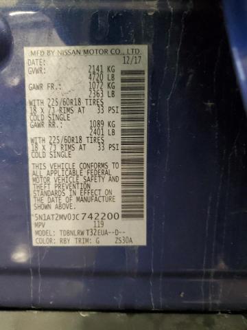 5N1AT2MV0JC742200 2018 NISSAN ROGUE