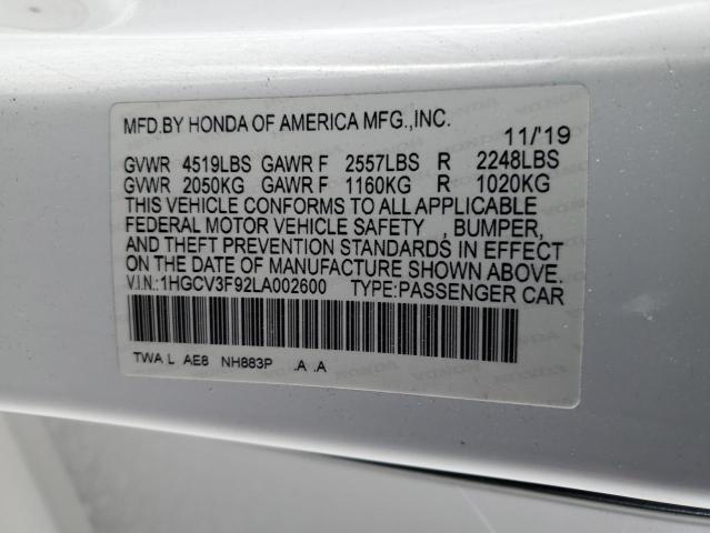 2020 HONDA ACCORD TOU - 1HGCV3F92LA002600