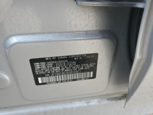 2019 SUBARU WRX JF1VA1A63K9816863