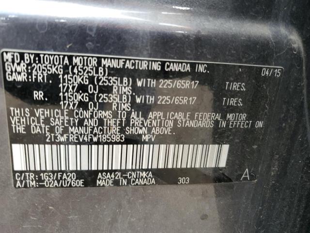 2015 TOYOTA RAV4 XLE - 2T3WFREV4FW185983