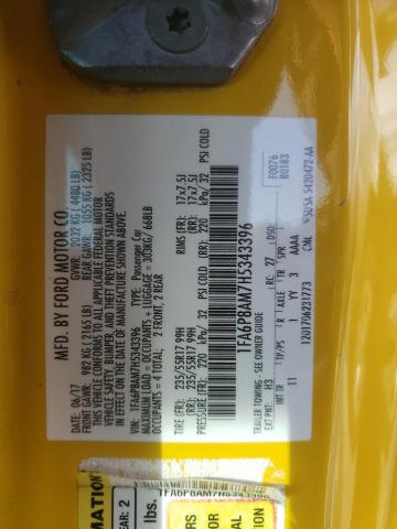 2017 FORD MUSTANG - 1FA6P8AM7H5343396