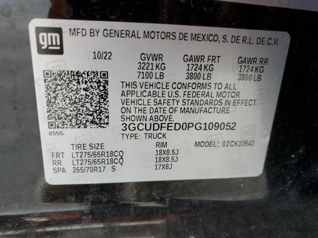 2023 CHEVROLET SILVERADO - 3GCUDFED0PG109052