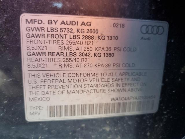 2018 AUDI SQ5 PRESTI WA1C4AFY4J2135454