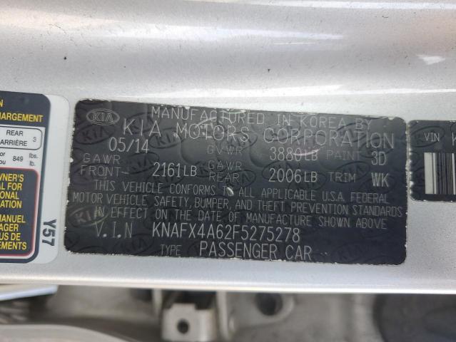 2015 KIA FORTE LX - KNAFX4A62F5275278