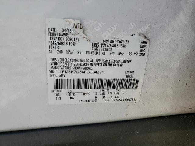 2015 FORD EXPLORER X - 1FM5K7D84FGC34291