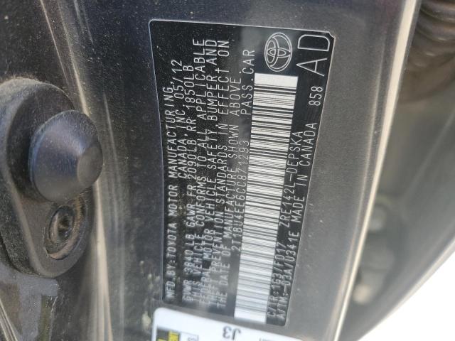 2012 TOYOTA COROLLA BA - 2T1BU4EE6CC871293