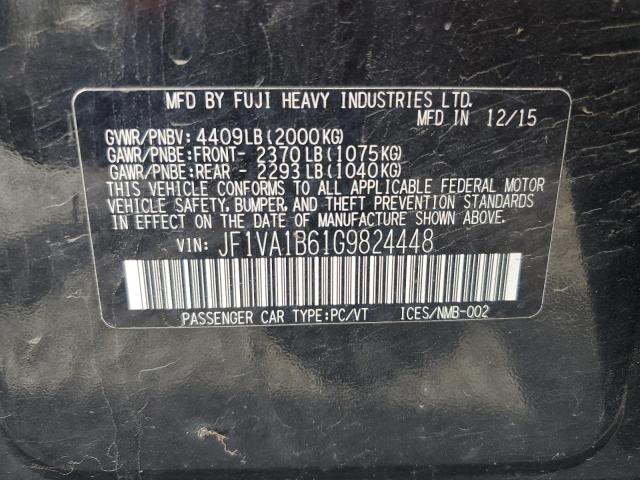 2016 SUBARU WRX JF1VA1B61G9824448