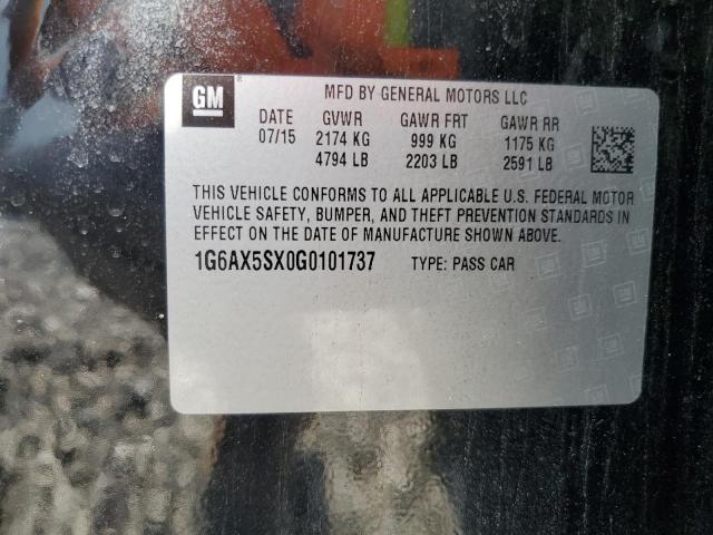 2016 CADILLAC CTS LUXURY 1G6AX5SX0G0101737