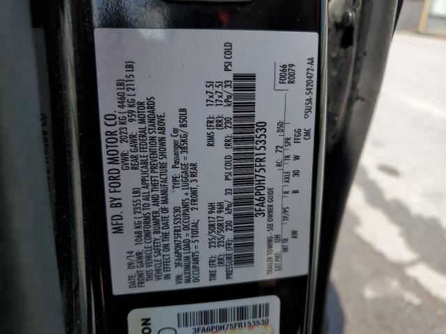 2015 FORD FUSION SE - 3FA6P0H75FR153530