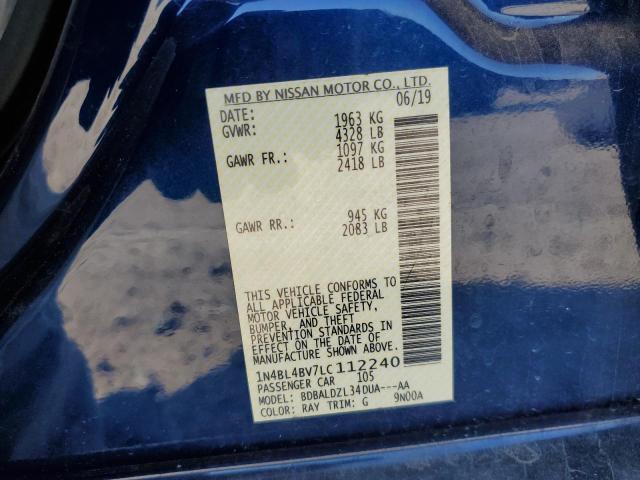 2020 NISSAN ALTIMA S - 1N4BL4BV7LC112240