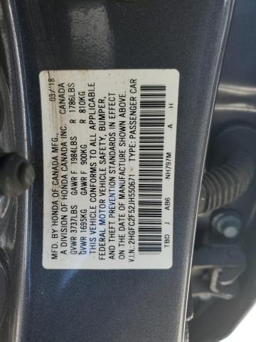 2018 HONDA CIVIC LX - 2HGFC2F52JH550671