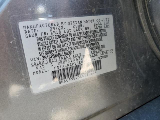 2020 NISSAN KICKS S - 3N1CP5BV5LL550674