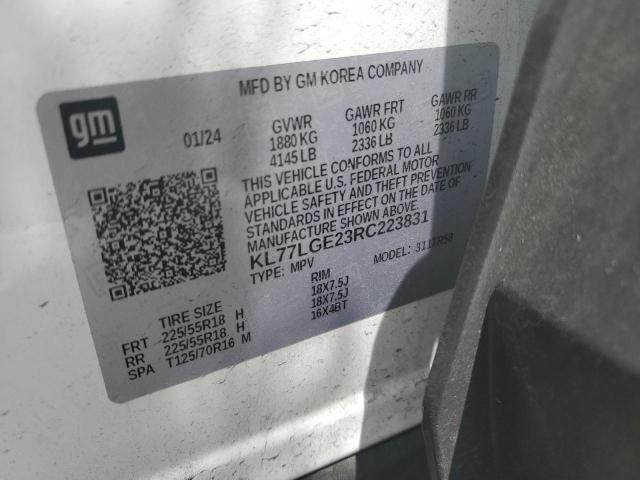 2024 CHEVROLET TRAX - KL77LGE23RC223831