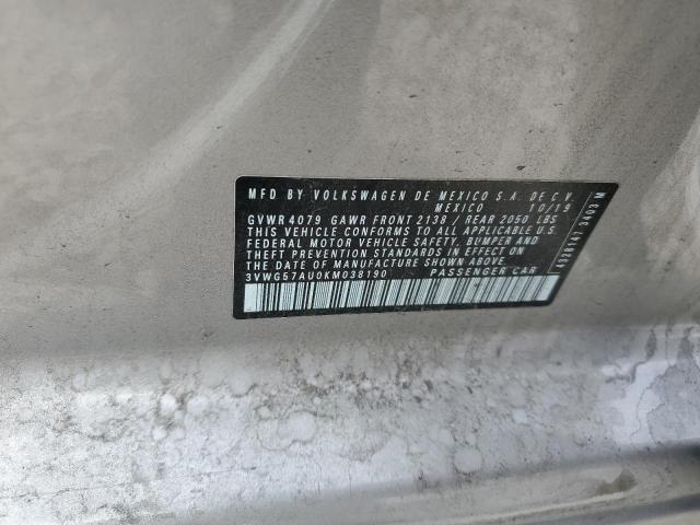 2019 VOLKSWAGEN GOLF S - 3VWG57AU0KM038190