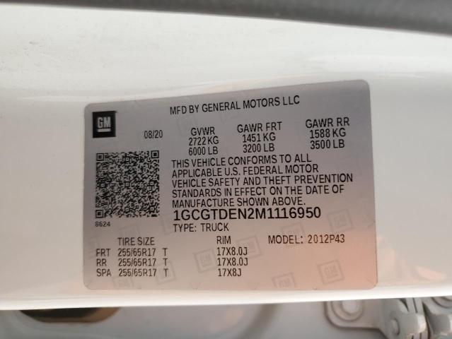 2021 CHEVROLET COLORADO Z - 1GCGTDEN2M1116950