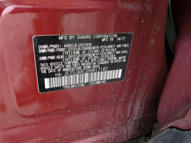 2017 SUBARU FORESTER 2 - JF2SJARCXHH812140