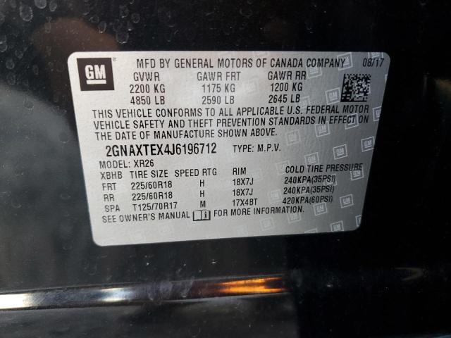 2018 CHEVROLET EQUINOX LT - 2GNAXTEX4J6196712