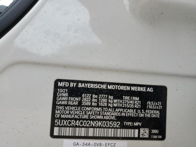 2022 BMW X5 SDRIVE - 5UXCR4C02N9K03592