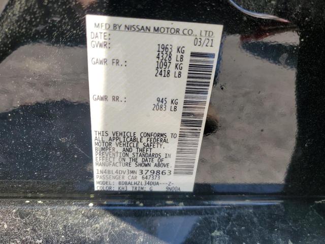 2021 NISSAN ALTIMA SV - 1N4BL4DV3MN379863