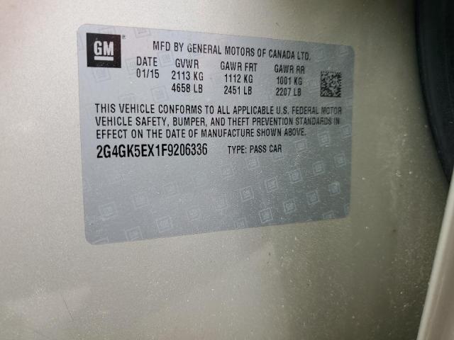 2015 BUICK REGAL - 2G4GK5EX1F9206336