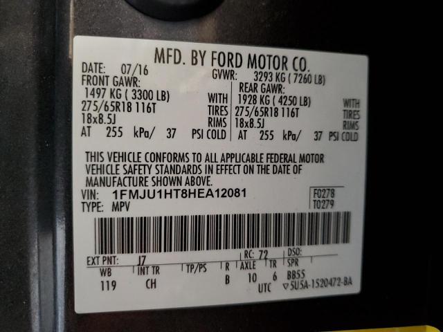 2017 FORD EXPEDITION XLT 1FMJU1HT8HEA12081