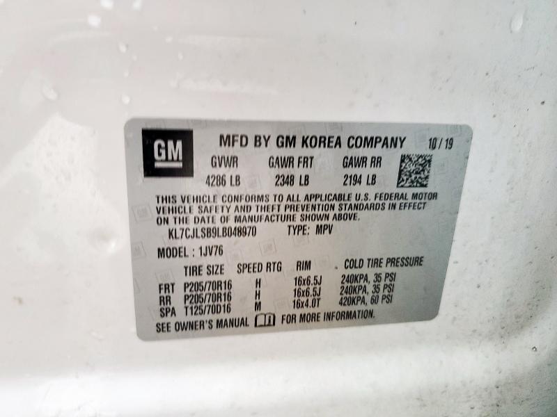 2020 CHEVROLET TRAX 1LT - KL7CJLSB9LB048970