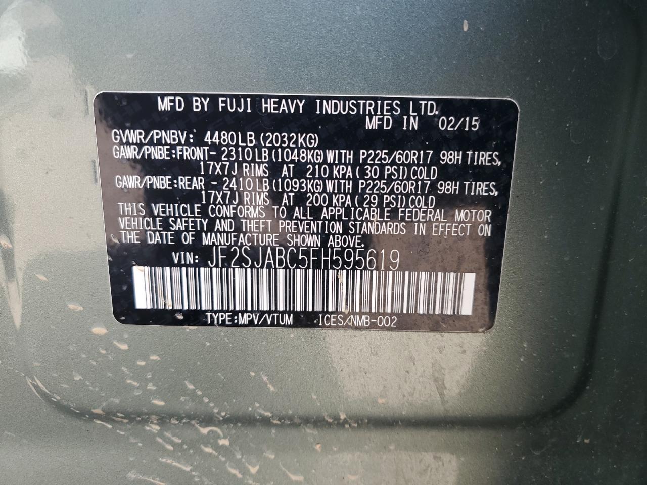 SUBARU FORESTER 2.5I