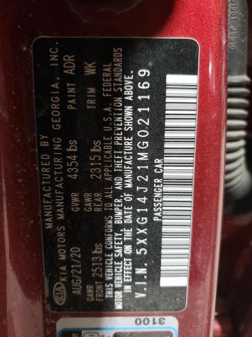 2021 KIA K5 LXS - 5XXG14J21MG021169