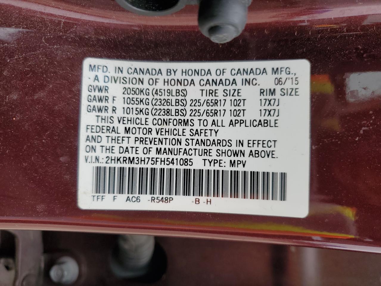 Honda Cr-v exl 2015