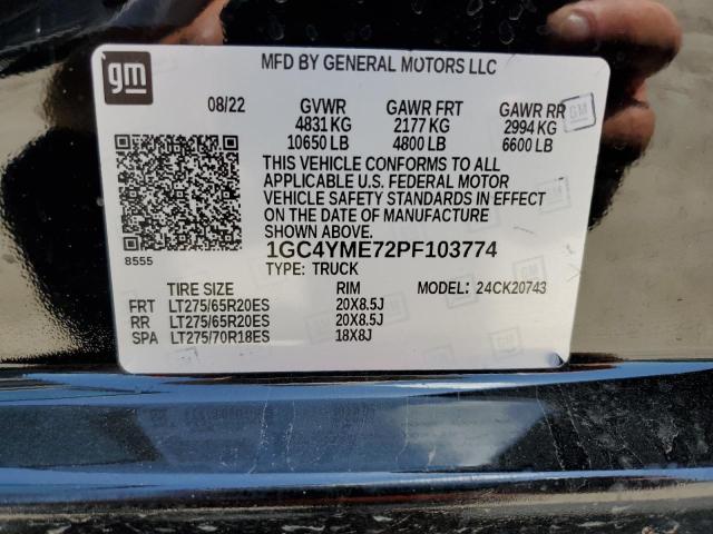 2023 CHEVROLET SILVERADO - 1GC4YME72PF103774