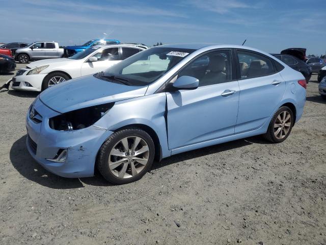 HYUNDAI ACCENT GLS 2013 blue  gas KMHCU4AE8DU463372 photo #1