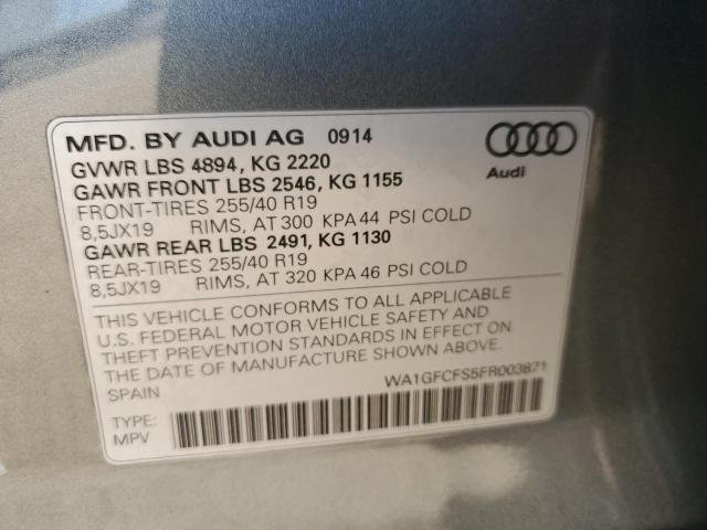 2015 AUDI Q3 PRESTIG - WA1GFCFS5FR003871