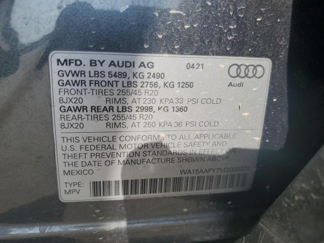2021 AUDI Q5 SPORTBA WA15AAFY7M2093321