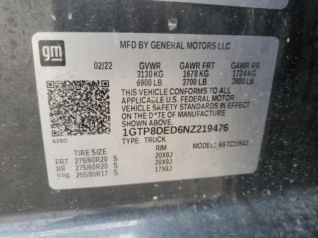 2022 GMC SIERRA LIM - 1GTP8DED6NZ219476