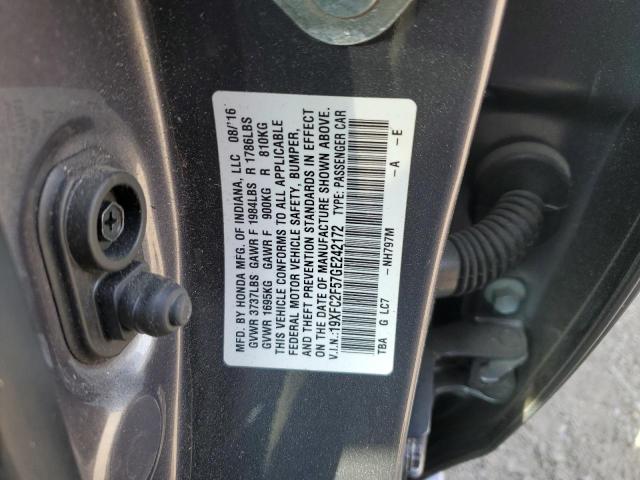 2016 HONDA CIVIC LX - 19XFC2F57GE242172