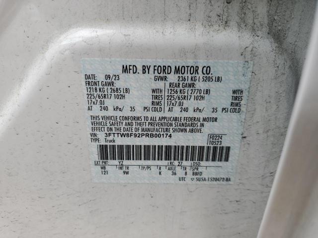 2023 FORD MAVERICK 3FTTW8F92PRB00174