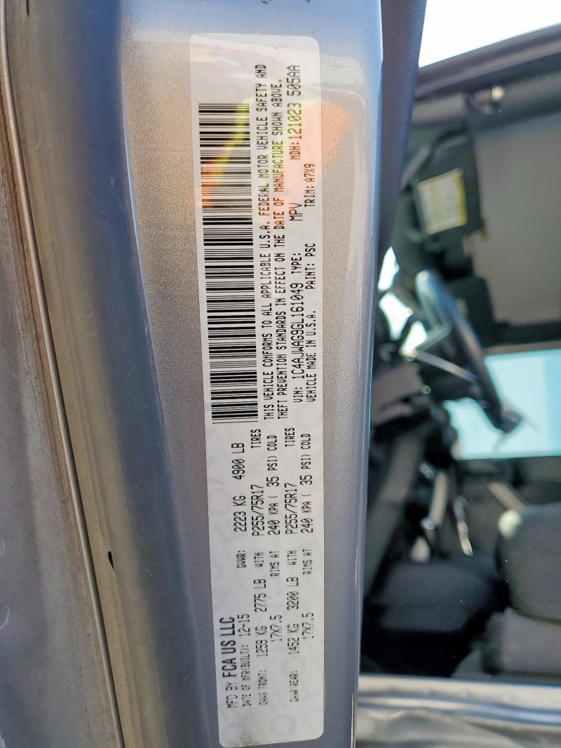2016 JEEP WRANGLER S - 1C4AJWAG9GL161049