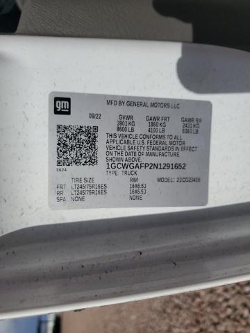 2022 CHEVROLET EXPRESS G2 - 1GCWGAFP2N1291652