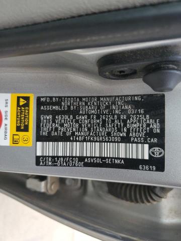2016 TOYOTA CAMRY LE - 4T4BF1FK9GR563090