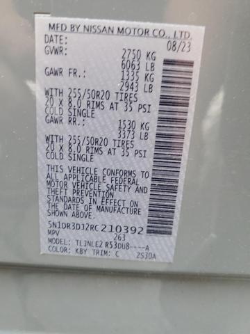 2024 NISSAN PATHFINDER - 5N1DR3DJ2RC210392