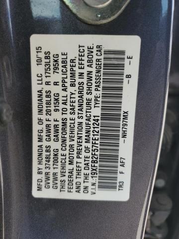 2015 HONDA CIVIC LX - 19XFB2F57FE121241