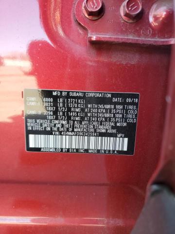 2019 SUBARU ASCENT PRE - 4S4WMAFD9K3425941