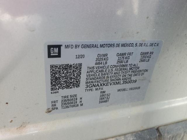 2021 CHEVROLET EQUINOX LT - 3GNAXKEVXML350039
