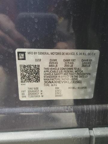 2019 CHEVROLET EQUINOX LS - 3GNAXHEV9KL231561