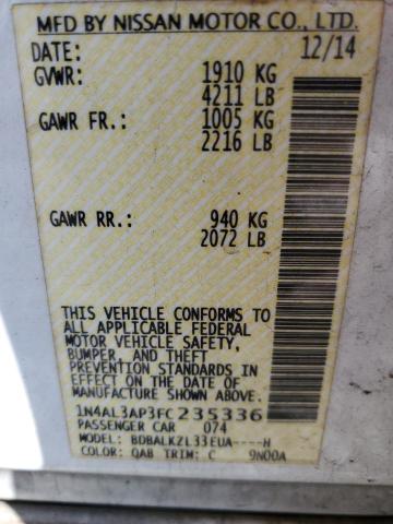 2015 NISSAN ALTIMA 2.5 - 1N4AL3AP3FC235336