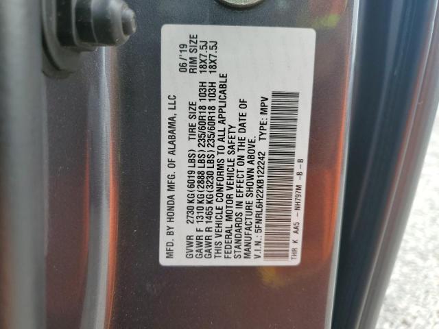 2019 HONDA ODYSSEY LX 5FNRL6H22KB122242