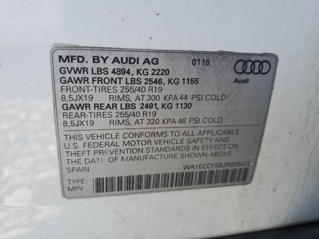 2018 AUDI Q3 PREMIUM - WA1ECCFS5JR025412