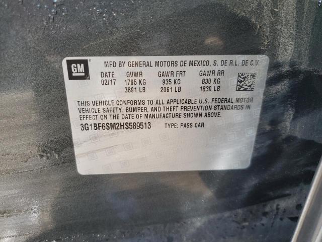 2017 CHEVROLET CRUZE PREM - 3G1BF6SM2HS589513